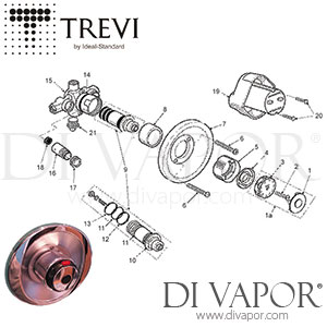 Trevi Idealux 715 Built-In Shower Valve Spare Parts - IDL DV 395